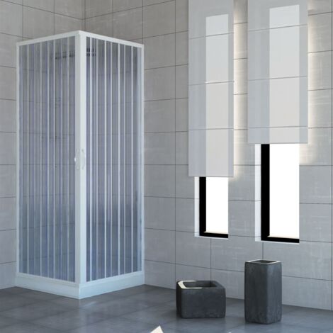 Box doccia in pvc h 185 cm mod. Acquario 70x80 apertura centrale