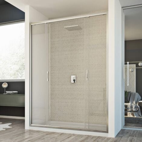 Porta doccia scorrevole vetro trasparente h 198 mod. Young 2 Ante 150 cm