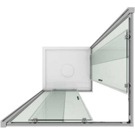 Box doccia angolare scorrevole vetro trasparente h 185 mod. Junior 70x70 cm quadrato