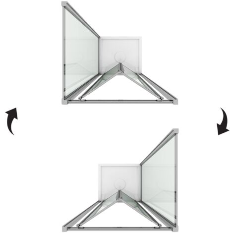 Box doccia a libro vetro trasparente h 198 mod. Urban Duo P 75x80 ap. 80 cm