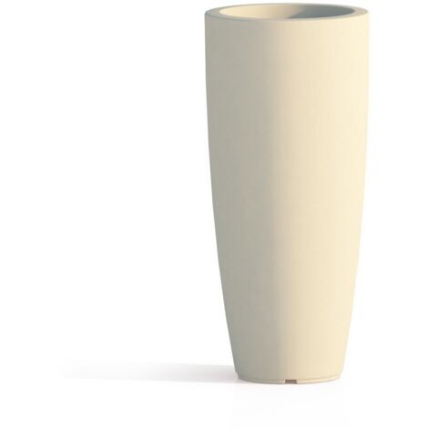Vaso tondo in resina h 70 mod. Agave avorio