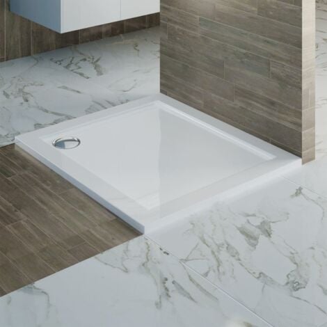 Piatto doccia in acrilico bordato bianco lucido mod. Flower 70x70x4 cm quadrato