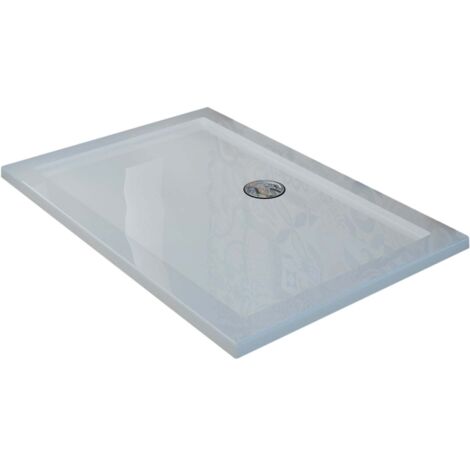 Piatto doccia in acrilico bordato bianco lucido mod. Flower 90x120x4 cm rettangolare