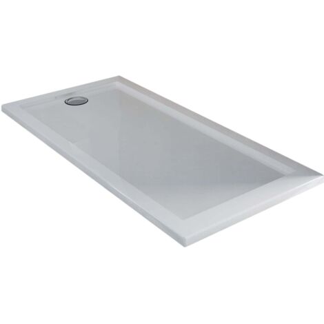 Piatto doccia in acrilico bordato bianco lucido mod. Flower 75x160x4 cm rettangolare