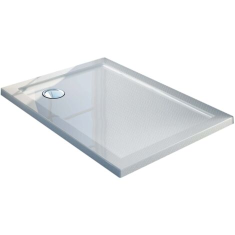 Piatto doccia in acrilico bordato bianco lucido mod. Flower 70x110x4 cm rettangolare