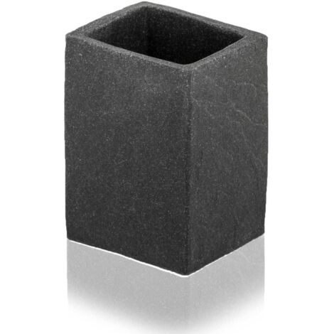 Porta Spazzolini Bagno Syl Design Elegante Bicchiere Dentifricio Metaform - Colore: Ardesia