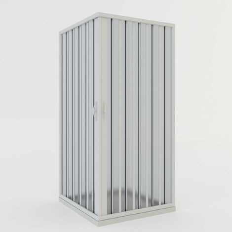 Box cabina doccia a soffietto in pvc cm H 185 con apertura centrale mod. Aster 80x80 cm