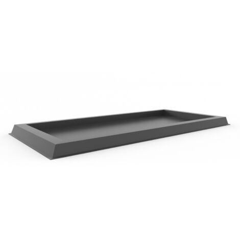 Sottovaso rettangolare 108,5x49 CM per vaso fioriera mod. Matera colore Antracite
