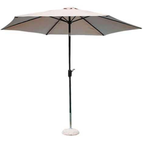 Ombrellone giardino con carrucola telo Ø3 grigio mod. Poly Eco (1/5)