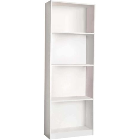 Libreria verticale con ripiani regolabili in legno di colore Olmo mod. Line (1/5)