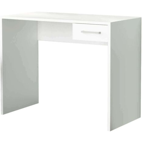 Scrivania porta pc da interno camera da letto con cassetto laterale in legno nobilitato bilaminato Tommy - Moccasin (1/5)