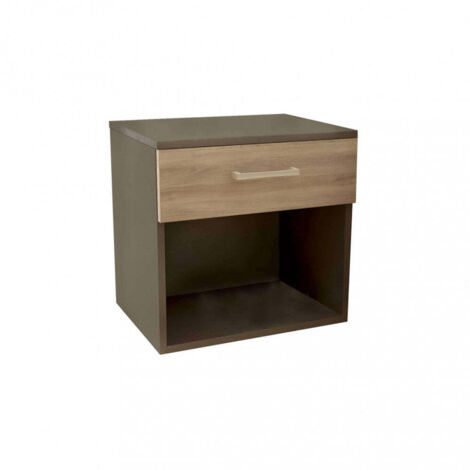 Comodino per camera da letto con cassetto e ripiano aperto inferiore di colore Bianco mod. Nightstand (1/5)