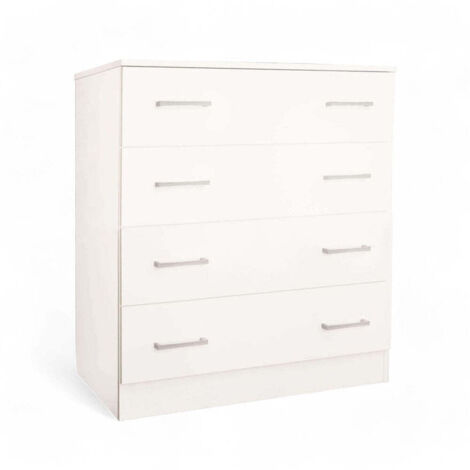 Cassettiera da 80x45x109h cm a  cassetti in legno di colore Bianco mod. Island (1/3)