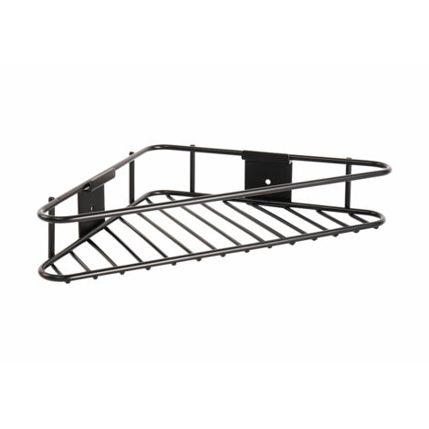 QEKE Mensola Doccia Angolare 2 Pezzi - Inox 304 - 31 Cm - Installazione Senza Trapano, Nichel Spazzolato