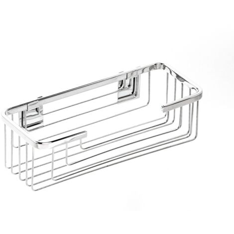 Cestello Doccia Acciaio Inox Singolo Viti o Biadesivo Mensola Top Line Metaform