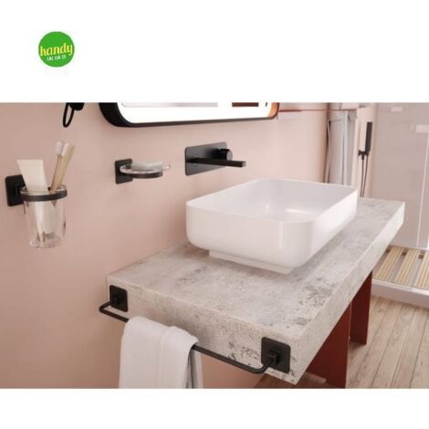 Portasapone a muro Metaform Cold Wind nero (1/4)