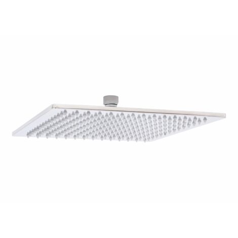 SOFFIONE DOCCIA QUADRATO 25x25 cm IN ACCIAIO INOX AISI 304 1 GETTO  ANTICALCARE