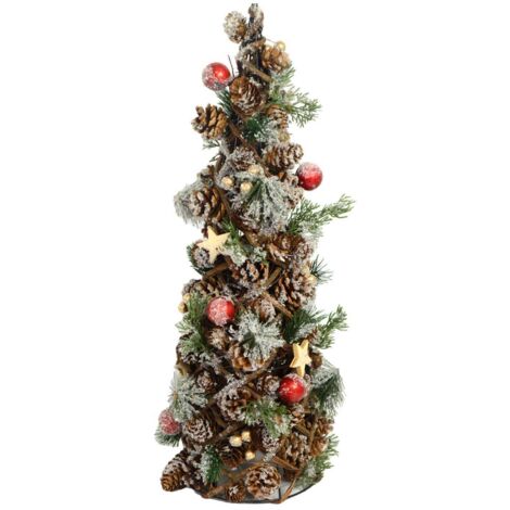 Albero di natale innevato decorazione da tavolo h 50 (1/3)
