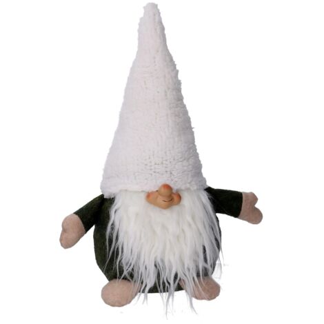 Fermaporta gnomo natalizio 45 cm - cappello con disegno luci