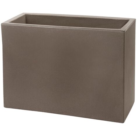 Fioriera rettangolare cappuccino 79x30 cm h 30 mod. Schio cassa