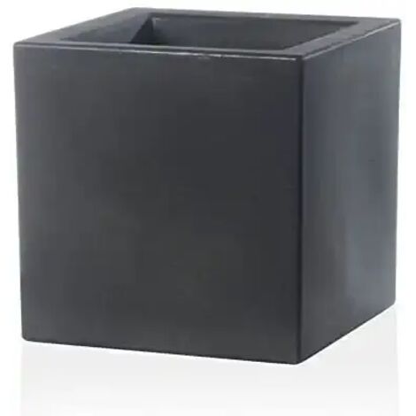 Vaso Fioriera Giardino Schio Cubo 30x30cm in Plastica Riciclabile 28lt Antracite