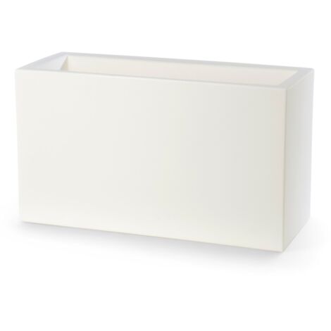 Fioriera rettangolare bianco 115x50 cm h 50 mod. Schio cassa