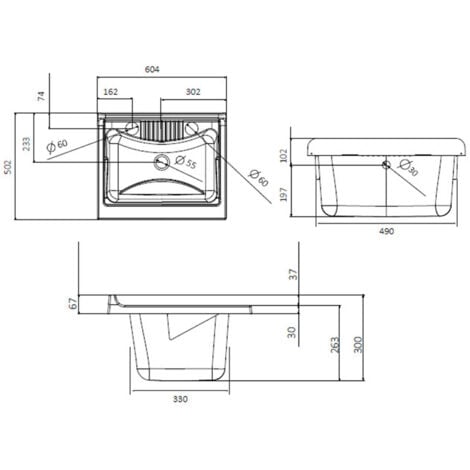 ARREDO BAGNO MOBILE LAVATOIO CERAMICA SIL NANCO XILON CM.60X60 2 ANTE BIANCO