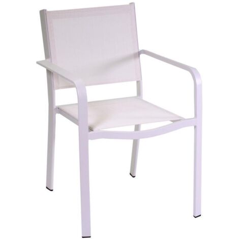 Poltrona in Alluminio e textilene Bianco mod. El Paso (1/3)