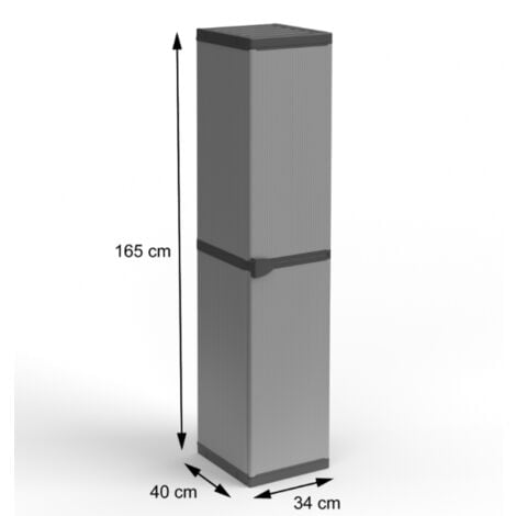 Armadio armadietto mobile alto 3 ripiani box pvc esterno interno impermeabile