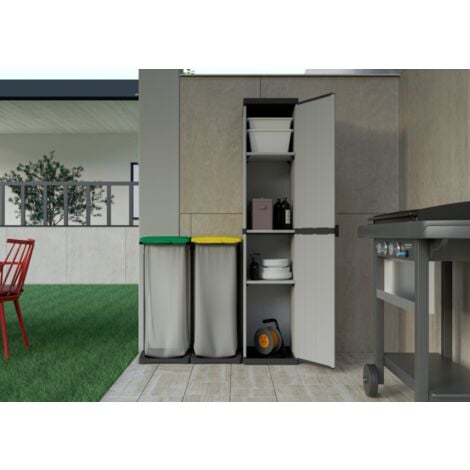 Armadio armadietto mobile alto 3 ripiani box pvc esterno interno impermeabile
