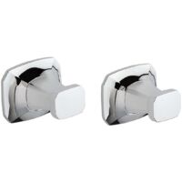Metaform - Coppia appendiabito da parete Cromo in Ottone cromato Mod. Aida
