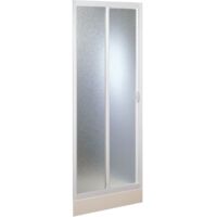 Porta doccia scorrevole con apertura laterale in acrilico mod. Mercurio 130 cm