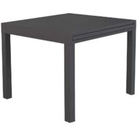 Tavolo da giardino in alluminio allungabile 90/180x90x75h cm colore Taupe mod. Hawaii