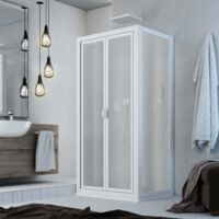 Box doccia 3 lati saloon 90x105x90 cm h 185 in acrilico mod. Delta trio