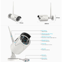 SANNCE 1080P Wi-Fi Video Security System with 10.1’’ LCD Screen - with 1TB harddisk - White