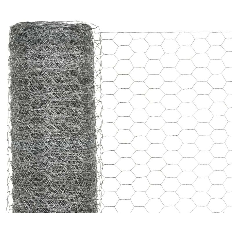 Malla alambre metálica gallinero cierre metálico galvanizado rollo 1mx10m  mallado 19x19mm Jardín