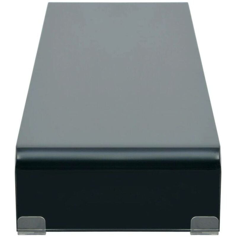 Soporte para TV elegante/Elevador monitor cristal negro 40x25x11 cm vidaXL