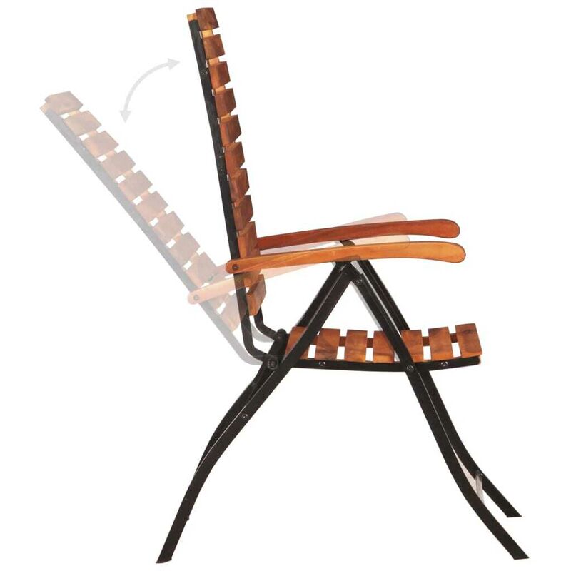 Silla de playa de madera, silla plegable reclinable, sillas reclinables  ajustables con marcos de madera y reposacabezas acolchado, altura de 4  niveles