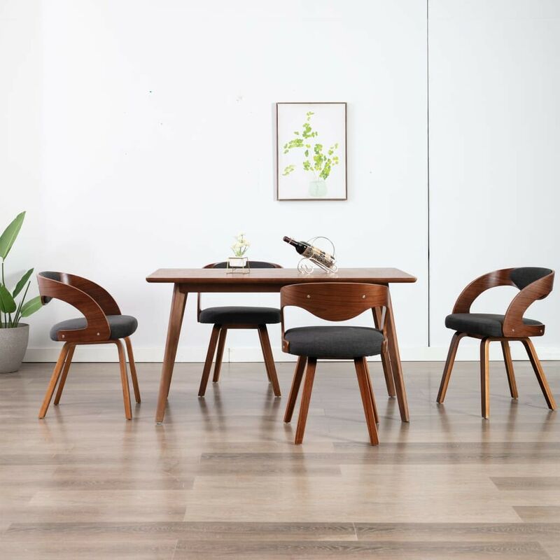 Pack de 4 sillas de comedor ALEX tapizadas en tela patas de metal cromadas  - Tienda de Sillas - Centro Mueble Online