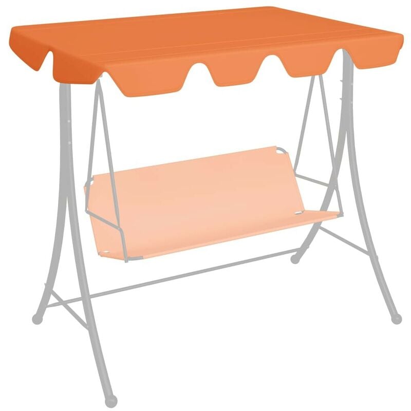 Hommoo Dosel de repuesto columpio de jardin naranja 188/168x110/145 cm