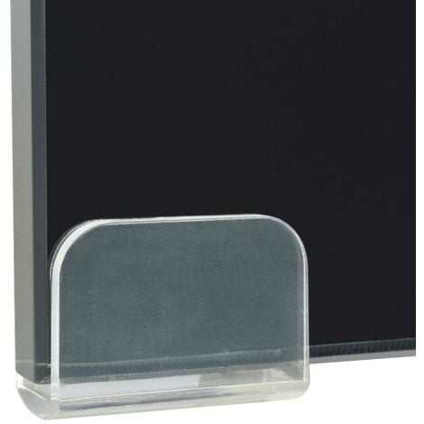 Hommoo Soporte para TV/Elevador monitor cristal negro 40x25x11 cm