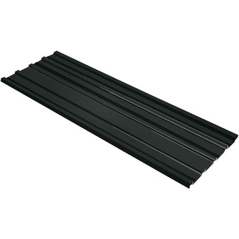 Hommoo Panel para tejado 12 unidades acero galvanizado gris antracita