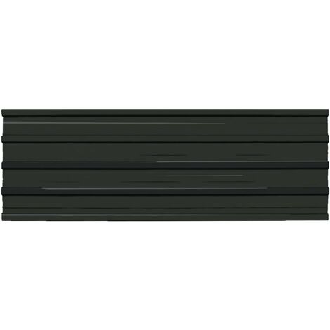Hommoo Panel para tejado 12 unidades acero galvanizado gris antracita