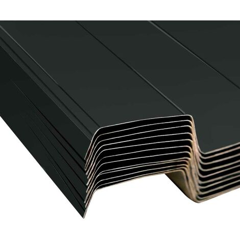 Hommoo Panel para tejado 12 unidades acero galvanizado gris antracita