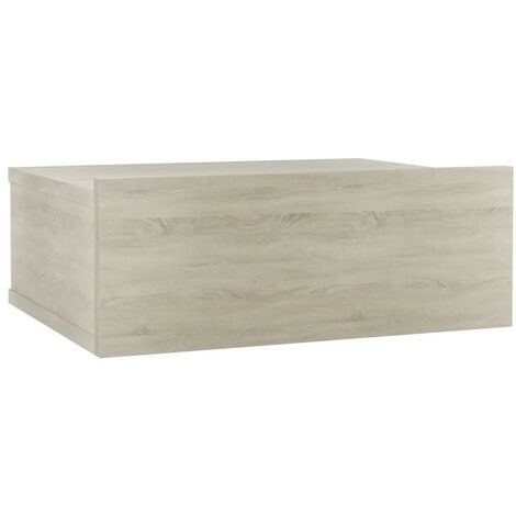 Mesita de noche flotante 2 uds vidaXL madera gris Sonoma 40x30x15cm,  Pequeño mobiliario, Los mejores precios