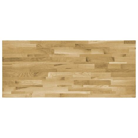 Tablero De Mesa Rectangular Madera Maciza Roble 23 Mm 120x60 Cm