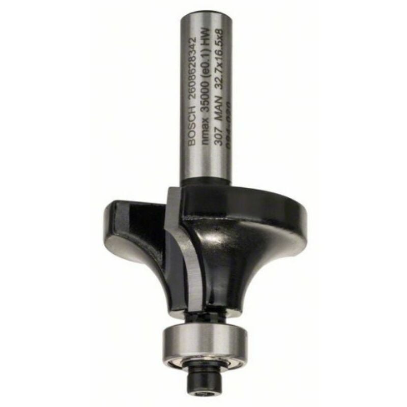 BOSCH  FRESA PARA REDONDEAR, 8 MM, R1 10 MM, L 16,5 MM, G 57 MM