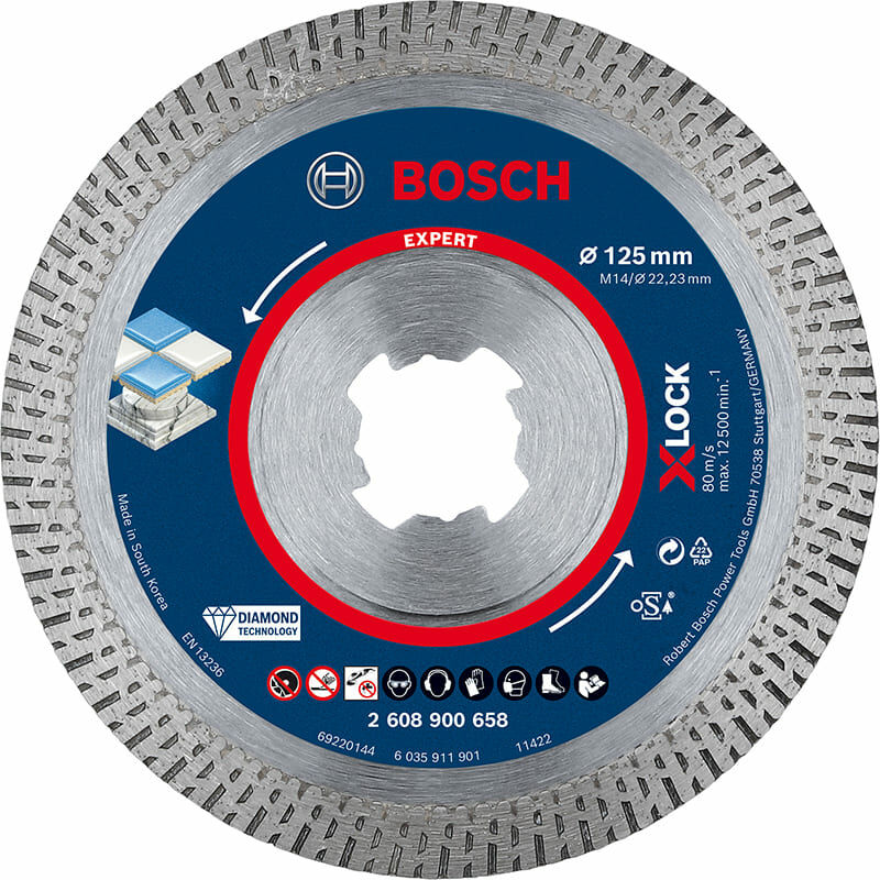 BOSCH DISCOS EXPERT HARDCERAMIC X-LOCK AMOLADORAS PEQUEÑASDIAMETRO (mm) 85 DIAMETRO (mm) 125