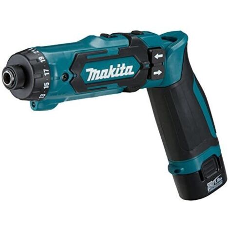 Atornillador inalámbrico Makita DF 012 DSE 7,2 V 5,6 Nm + 2x batería recargable 1,5 Ah + cargador + maletín