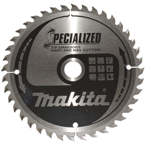 Makita B-33168 Hoja de Sierra Circular TCT 165x20mm 40T Clavada Madera